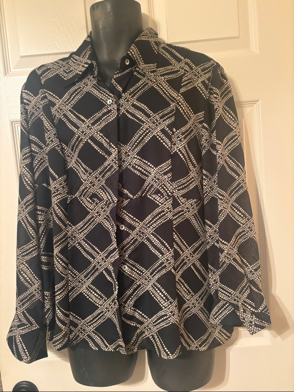 Cato brand women’s Patterned Long-Sleeve Shirt